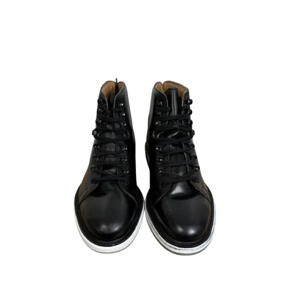 Vintage Foundry Co. Talon Black Leather Lace Up Moto Boots Mens US 9.5 VF1395 - Picture 4 of 7